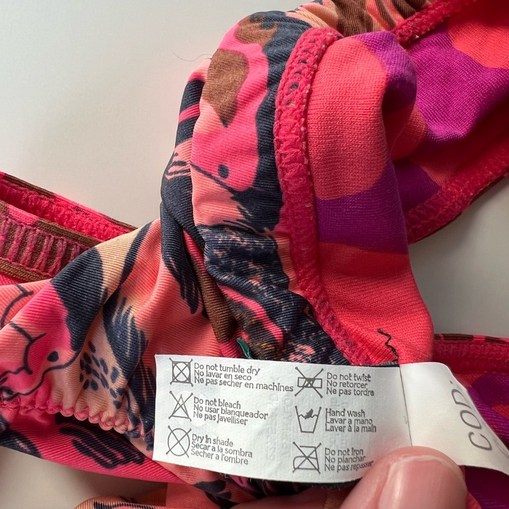 NWOT Maaji Ruched Cheeky Pink Floral Bikini Bottoms - Picture 5 of 7